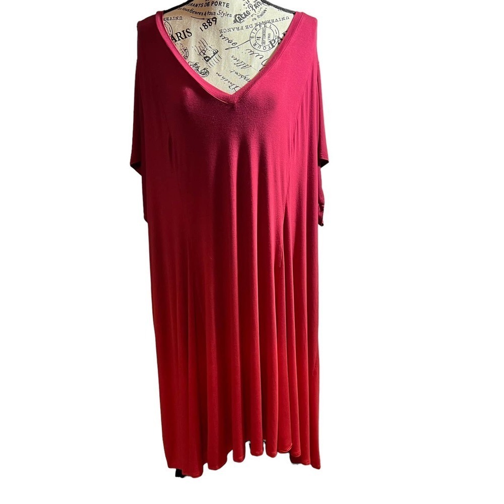 Torrid Super Soft Pink Ombre Knit Swing Dress Pockets  6